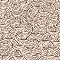 Seamless abstract pattern. Stormy waves. Vector illustration.